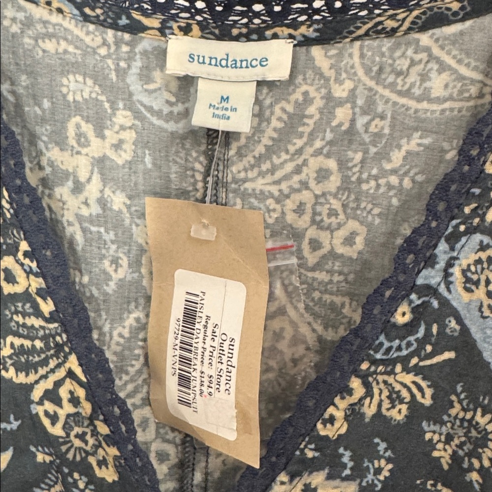 SUNDANCE Paisley Daybreak Jumpsuit New! size Medium - Picture 4 of 6